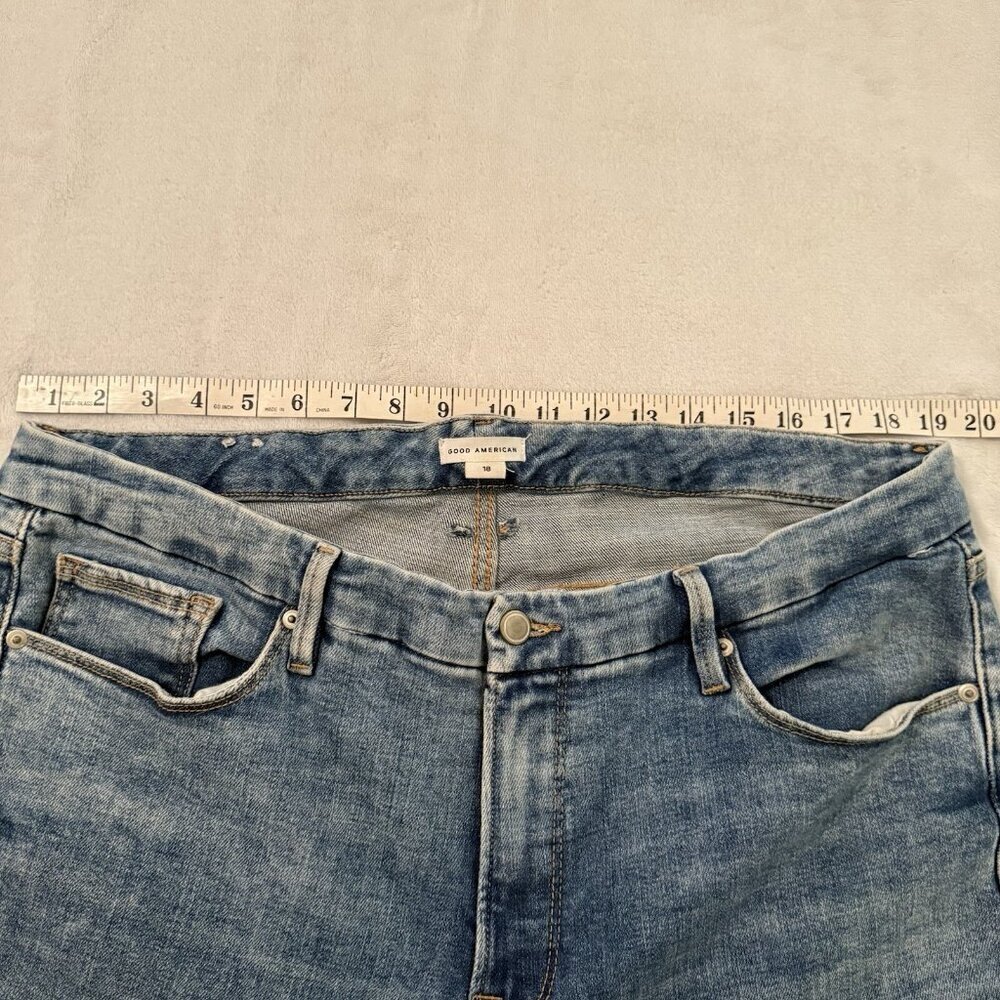GOOD AMERICAN Good Legs Straight High Rise Jeans Size 18‎ GLSNF740OP - Picture 7 of 10